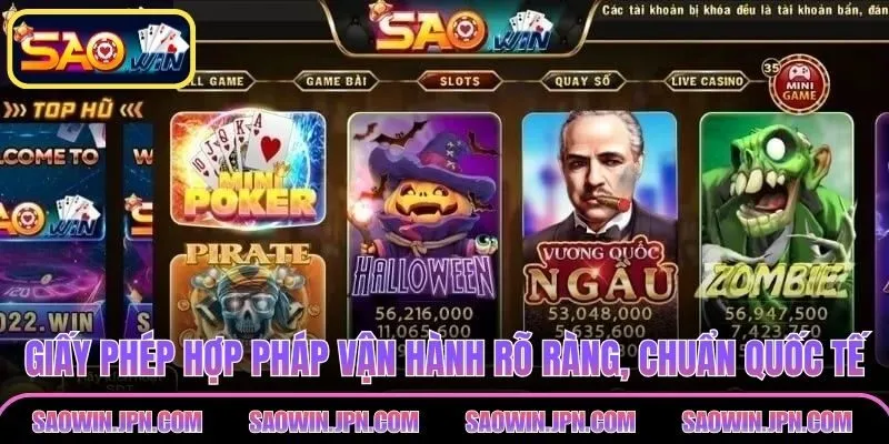 Giới Thiệu SAOWIN – Nền Tảng Giải Trí Số Hàng Đầu Việt Nam Giấy phép hợp pháp vận hành rõ ràng, đúng chuẩn quốc tế